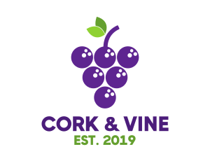 Purple Bowling Grapes logo design