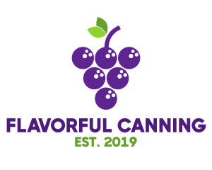 Purple Bowling Grapes logo design