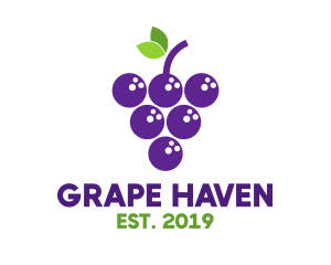 Purple Bowling Grapes logo design