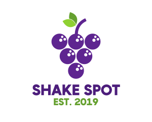 Purple Bowling Grapes logo design