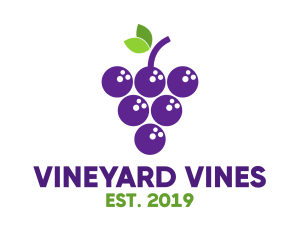 Purple Bowling Grapes logo design