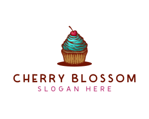 Sweet Cherry Cupcake logo design