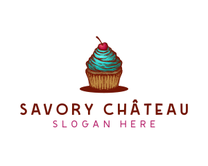 Sweet Cherry Cupcake logo design