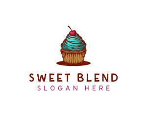 Sweet Cherry Cupcake logo design