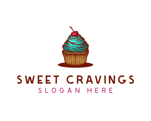 Sweet Cherry Cupcake logo design