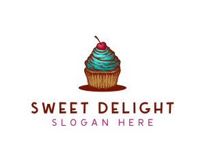 Sweet Cherry Cupcake logo design