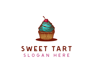 Sweet Cherry Cupcake logo design