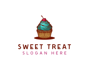 Sweet Cherry Cupcake logo design