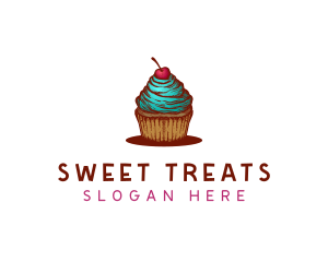 Sweet Cherry Cupcake logo design