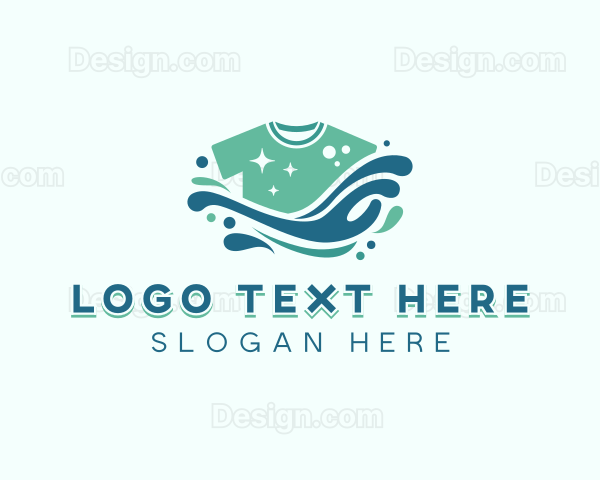 Laundry Shirt Washing Logo