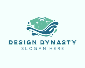 Laundry Shirt Washing logo design