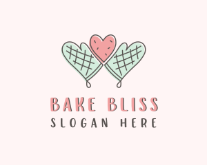 Heart Cookie Baking logo design