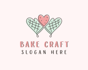 Heart Cookie Baking logo design