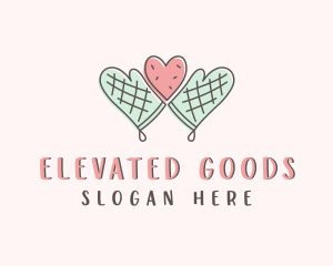 Heart Cookie Baking logo design