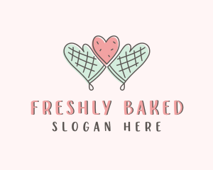 Heart Cookie Baking logo design