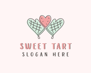 Heart Cookie Baking logo design