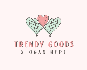 Heart Cookie Baking logo design