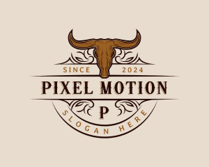 Bull Horn Animal logo design