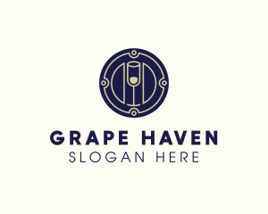 Wine Glass Classy Tavern logo design