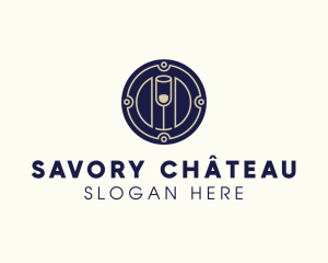 Wine Glass Classy Tavern logo design