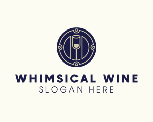 Wine Glass Classy Tavern logo design