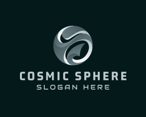 3D Metallic Sphere logo design