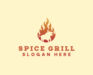 Beef Barbecue Restaurant logo design