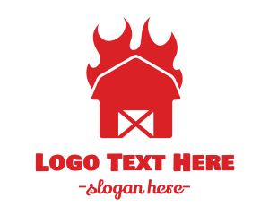 Hot - Flaming Hot Barn logo design