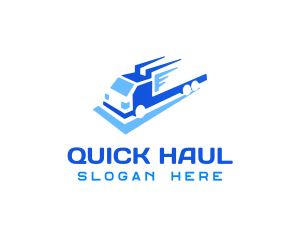 Fast Logistics Truck logo design