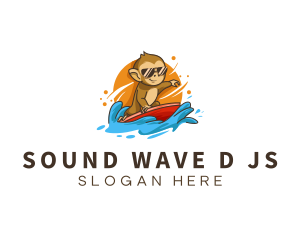 Monkey Surfing Summer logo design