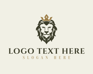 King - Royal Crown Lion logo design
