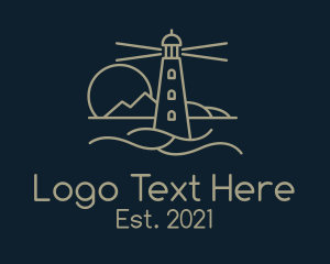 Brown Lighthouse Sunset  logo