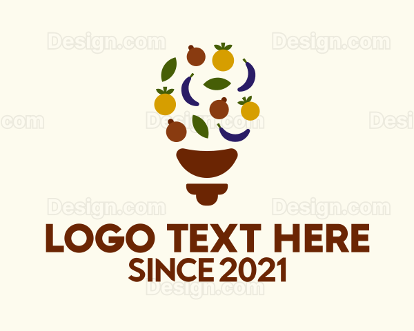 Light Bulb Vegetable Logo