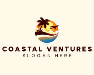 Travel Plane Resort logo design