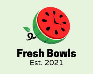 Watermelon Fruit Time  logo design