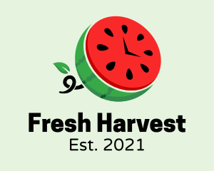 Watermelon Fruit Time  logo design