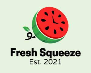 Watermelon Fruit Time  logo design