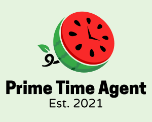 Watermelon Fruit Time  logo design