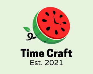 Watermelon Fruit Time  logo design