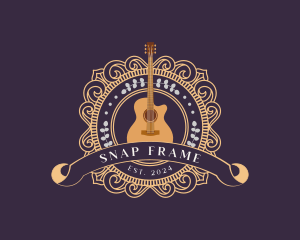 Country Music Guitar Instrument logo design