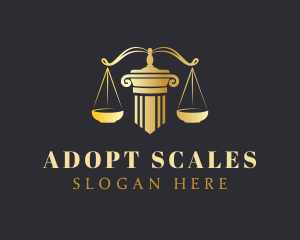 Golden Scale Pillar logo design