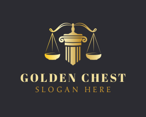 Golden Scale Pillar logo design