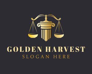 Golden Scale Pillar logo design