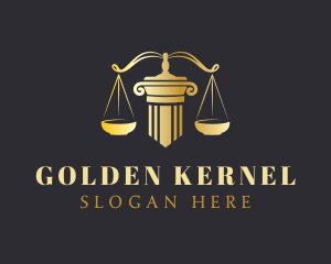 Golden Scale Pillar logo design