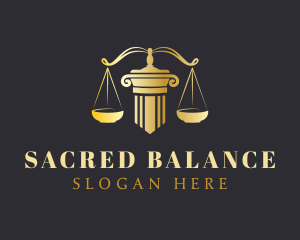 Golden Scale Pillar logo design