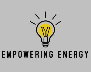 Energy Light Bulb  logo design