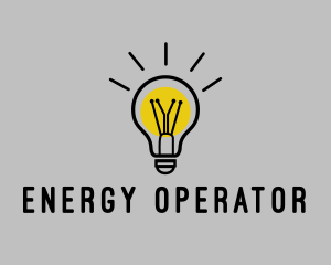 Energy Light Bulb  logo design