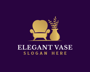 Furniture Chair Vase logo design