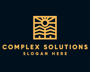 Golden Sun Property Homes logo design