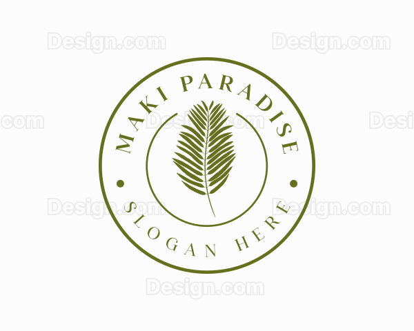 Organic Palm Leaf Logo